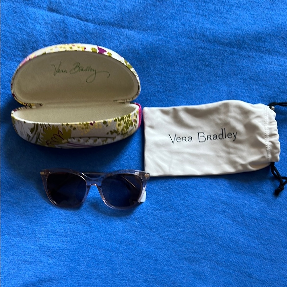 Vera Bradley Julisa Enchanted Mandala Floral Sunglasses with Case and Pouch Lot